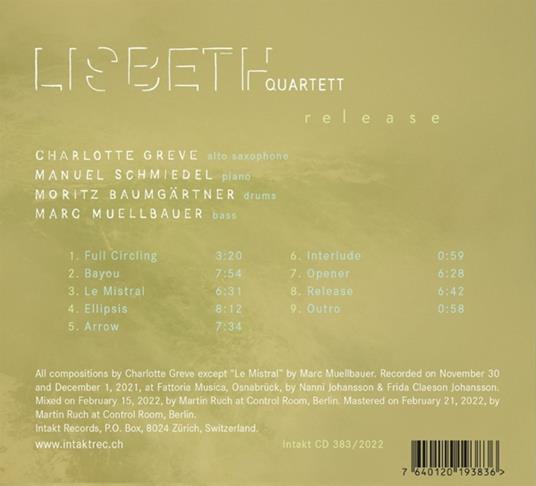 Release - CD Audio di Lisbeth Quartet - 2