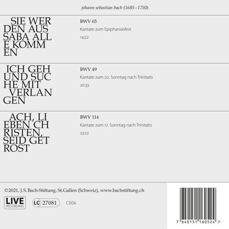 Kantaten No°37 - CD Audio di Johann Sebastian Bach - 2