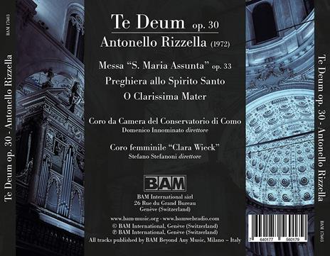 Te Deum op.30 - CD Audio di Antonello Rizzella - 2