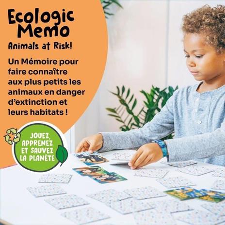 Gioco di memoria Ecologic Memo Animals at Risk - Animali in via di estinzione - 2