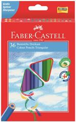 Matite colorate triangolari Faber-Castell Eco. Astuccio cartone 36 colori