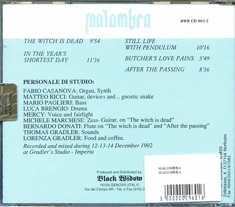 Malombra - CD Audio di Malombra - 2