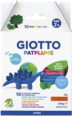 Pasta da modellare Giotto Patplume. Scatola 10 panetti da 20 g. Colori classici