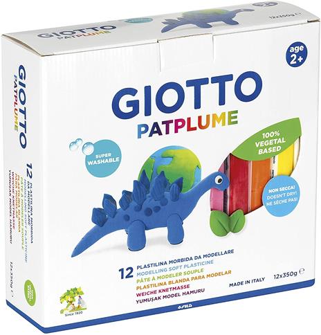 Pasta da modellare Giotto Patplume. Scatola 10 panetti da 20 g. Colori classici + fluo assortiti - 7