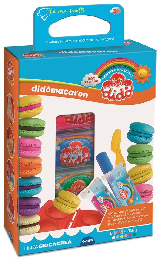 Pasta da modellare Didò Giocacrea Macaron. Confezione 6 pezzi + Accessori