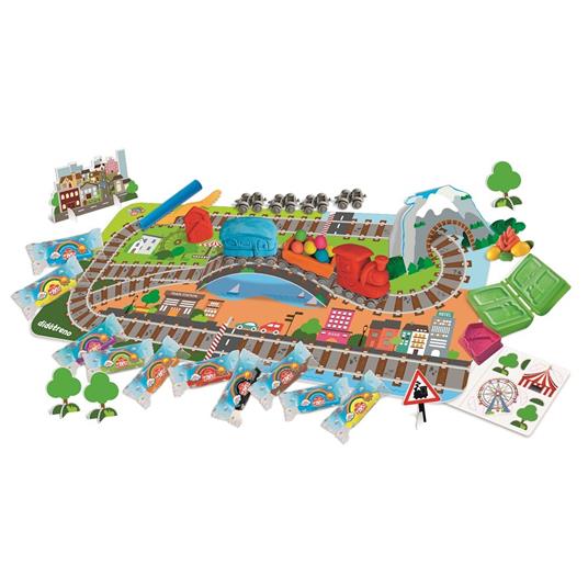 Pasta da modellare Didò Treno Ciuf Ciuf. Confezione 10 pezzi + Accessori - 3