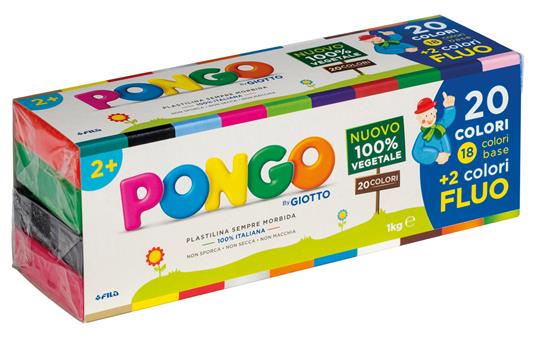 Pongo by Giotto confezione 1kg 20 colori 18+2 fluo - 2