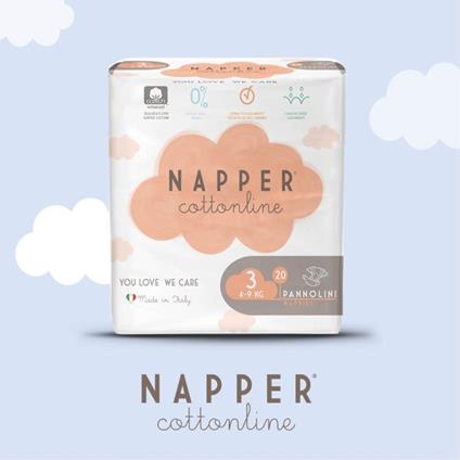 Pannolini Cotton Line Midi 20 Pezzi Per Bambini 4-9 Kg  Pf01Np03U020