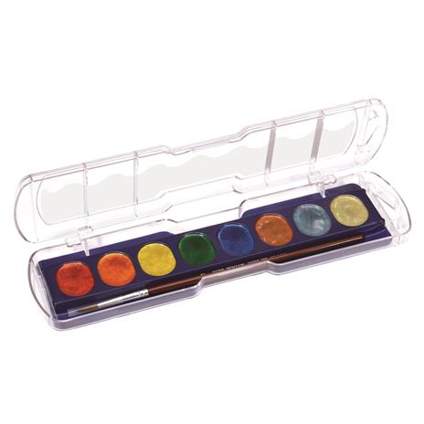 Acquerelli Giotto Metal. Confezione 8 colori assortiti + Pennello - 2