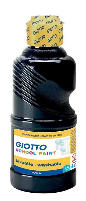 Tempera pronta 250 ml nero 24 fila