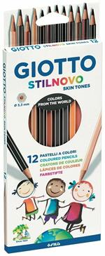 Pastelli Giotto Stilnovo Skin Tones. Confezione 12 matite colorate