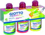 Tempera pronta Giotto qualità extra Fluo 250 ml - Conf. 3x250 ml Giallo, Arancione, Verde