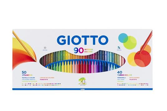 Colori Giotto Confezione da 90 - 50 pastelli + 40 pennarelli - 2