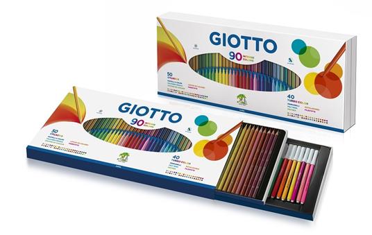 Colori Giotto Confezione da 90 - 50 pastelli + 40 pennarelli - 3