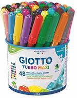 Pennarelli Giotto Turbo Maxi Barattolo Colori assortiti 48 pezzi