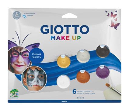 Ombretti cosmetici Giotto Make Up colori metallici. Confezione 6 colori