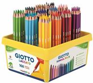 Pastelli Giotto Laccato, 24 colori Confezione shoolpack 168 pezzi