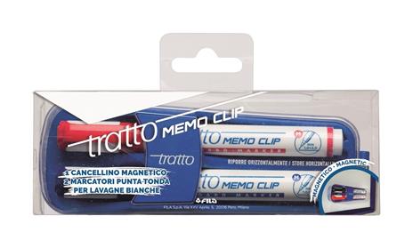 Pennarello Tratto Video Memo Clip con Cancellino - 2 pezzi Rosso Nero - 3