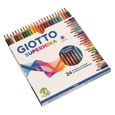 Pastelli Giotto Supermina. Scatola 24 matite colorate assortite - 3