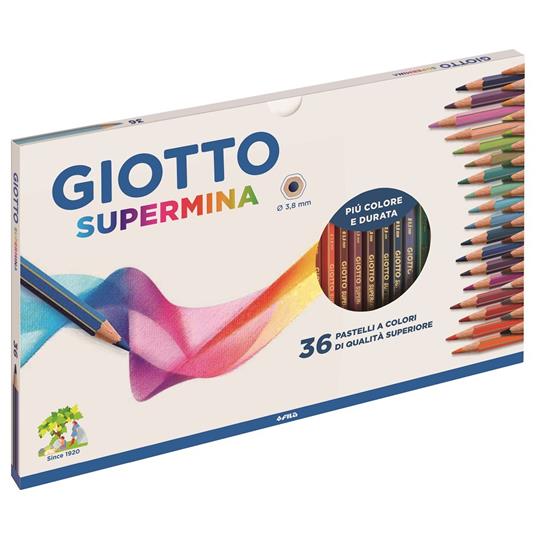 Pastelli Giotto Supermina. Scatola 36 matite colorate assortite - 4