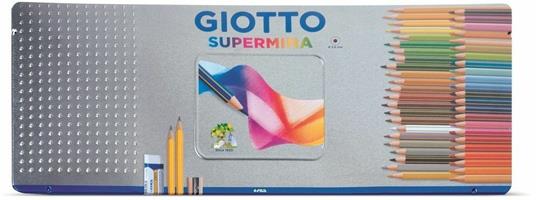 Pastelli Giotto Supermina. Scatola in metallo 50 matite colorate assortite - 3