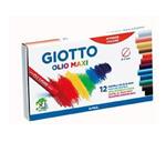 Pastelli a olio Giotto Olio Maxi. Scatola 12 colori assortiti