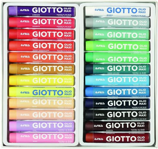 Pastelli a olio Giotto Olio Maxi. Scatola 24 colori assortiti - 4
