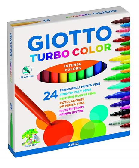 Pennarelli Giotto Turbo color. Scatola 24 colori assortiti - 5