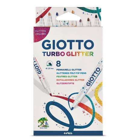 Pennarelli Giotto Turbo Glitter. Scatola 8 colori assortiti - 3