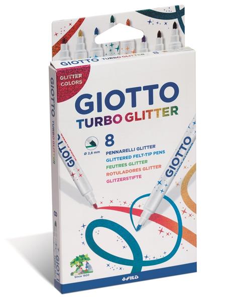 Pennarelli Giotto Turbo Glitter. Scatola 8 colori assortiti - 7