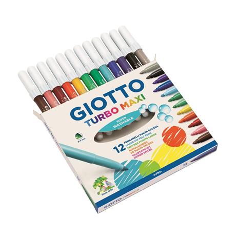 Pennarelli Giotto Turbo Maxi. Scatola 12 colori assortiti - 3