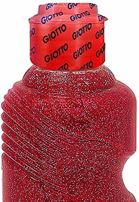 Tempera pronta Giotto qualità extra Glitter. Flacone 250 ml. Rosso - 2
