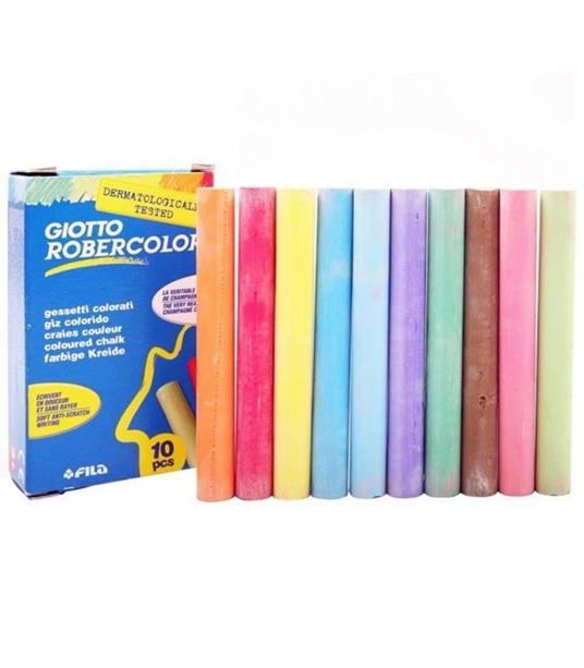 Gessetti colorati Giotto Robercolor. Scatola 10 colori assortiti