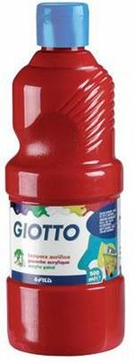 Tempera pronta Giotto qualità extra. Flacone 1000 ml. Rosso vermiglione