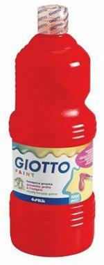 Tempera pronta Giotto qualità extra. Flacone 1000 ml. Rosso scarlatto