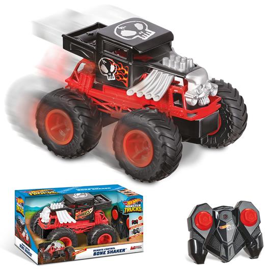 63679 motors monster trucks bone shaker-macchina telecomandata per bambini 2.4 ghz rosso/nero-63679
