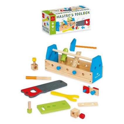 Cassetta attrezzi Mastro's Toolbox Legno 2 in 1 54109