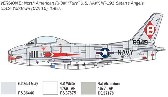 Italeri North American FJ-2/3 Fu 1:48 Kit di montaggio Aereo ad ala fissa - 3