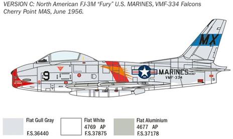 Italeri North American FJ-2/3 Fu 1:48 Kit di montaggio Aereo ad ala fissa - 4