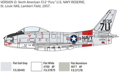 Italeri North American FJ-2/3 Fu 1:48 Kit di montaggio Aereo ad ala fissa - 5