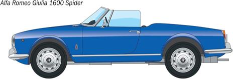 Alfa Romeo Giulia 1600 Spider motore dettagliato e ruote in gomma - 3