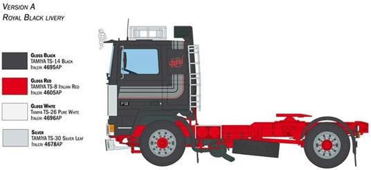 Italeri-3957 Volvo F12 Intercooler Low Roof with Accessories, Scala 1:24, Model Kit, Modello in Plastica da Montare, Modellismo, Multicolore, IT3957 - 4