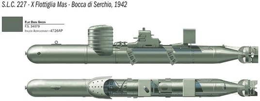 Italeri-5621 S.L.C. Maiale with Crew, Scala 1:35, Model Kit, Modello in Plastica da Montare, Multicolore, IT5621 - 4