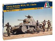 M14/41 With Italian Crew Carro Armato Tank Plastic Kit 1:35 Model It6543