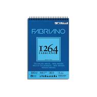 Fabriano Blocco 1264 Mixmedia A4 Gr.300/Mq Fogli 30 Spiralato Lato Corto