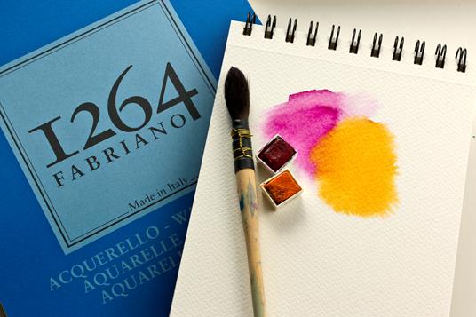 Fedrigoni Blocco 1264 Watercolour A4 Gr.300/Mq Fogli 20 Spiralato Lato Corto Grana Fine - 3