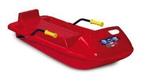 Bob Slittino a Due 2 Posti con Freni Slitta Neve per Bambini Rosso