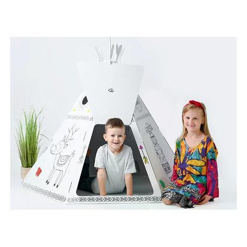 Tenda giocattolo Colorabile Paper Tipì Tent Bianco 1,26x1,22x1,41 m 5002 B