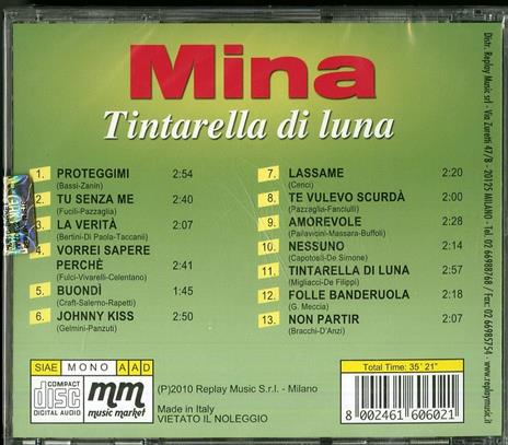 Tintarella di Luna - CD Audio di Mina - 2
