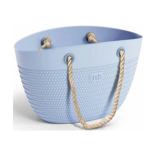 Borsa Linda Azzurra Manici In Corda
